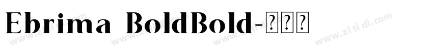 Ebrima BoldBold字体转换